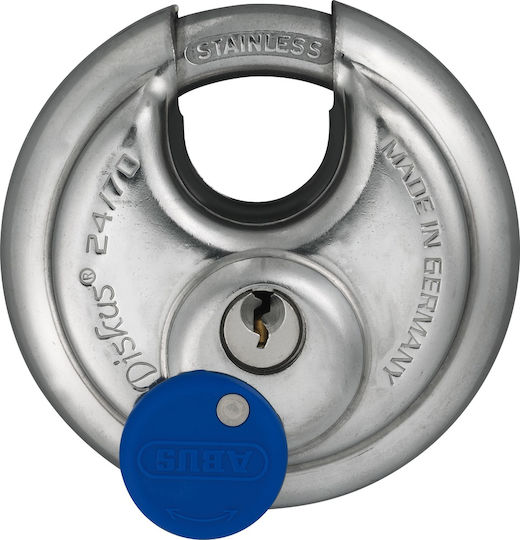 Abus Diskus Steel Padlock Discus Padlock with Key 50mm 1pcs