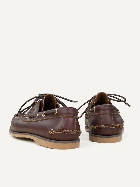 Las Wegas C4 Δερμάτινα Ανδρικά Boat Shoes Brandy