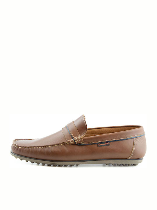 Δερμάτινα Ανδρικά Loafers σε Ταμπά Χρώμα