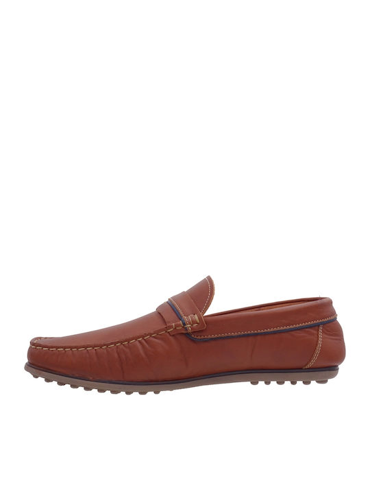 Δερμάτινα Ανδρικά Loafers σε Ταμπά Χρώμα