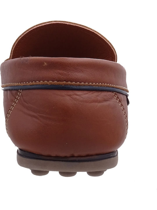 Δερμάτινα Ανδρικά Loafers σε Ταμπά Χρώμα