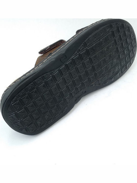 Leder Herrensandalen in Braun Farbe