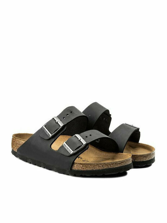 Arizona Oiled Leather Men's Sandals Black Regular Fit