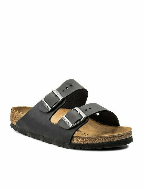 Birkenstock Arizona Oiled Leather Sandale Negre