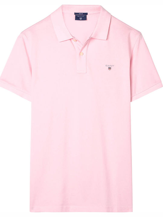 Gant Gant Herrenblusen Kurzarm Polo T-Shirt Rosa