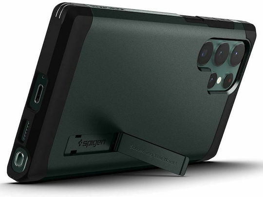 Spigen Tough Armor Back Cover Plastic 2mm Abyss Green (Galaxy S22 Ultra)
