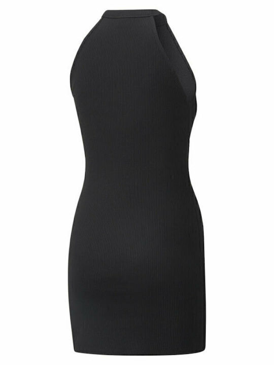 Clasic Rochie De Vară Mini Sport Fără Mâneci Neagră