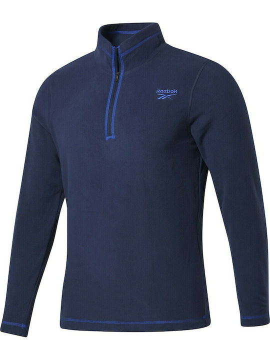 Athletic Long Sleeve Blouse Vector Navy