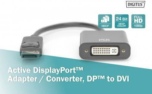 Digitus Converter mini DisplayPort male to DVI-I female 1pcs DB-340414-001-S