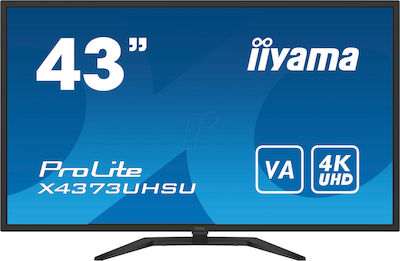 Iiyama Prolite X4373UHSU-B1 VA Монитор 43" 4K 3840x2160 с Време за Реакция 3мс GTG