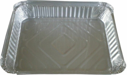 Tăvi din aluminiu de unică folosință Nr. 129 cu capac 10 buc