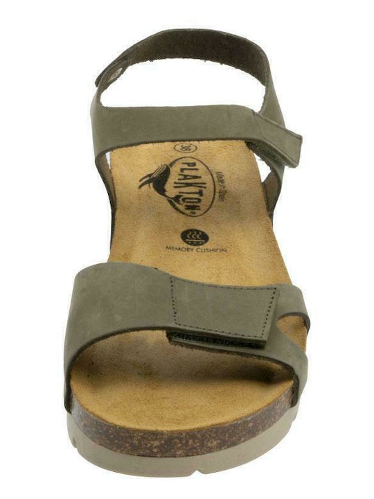 Comtes Anatomische Damenplattformen Khaki