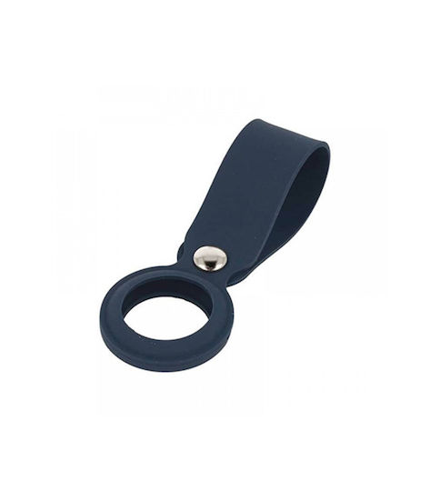 Slide Keychain Loop Case Keychain Case Silicone for AirTag in Blue color