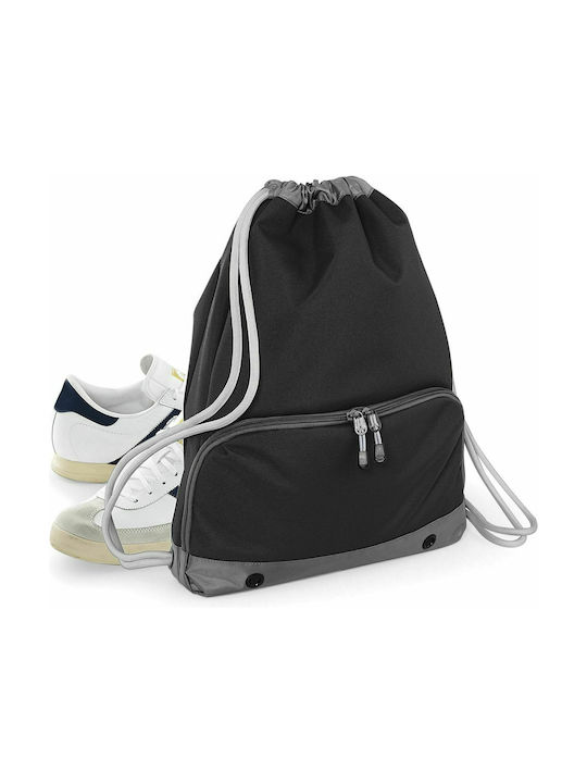 BagBase BG542 Unisex Τσάντα Πλάτης Γυμναστηρίου Μαύρη-Γκρι