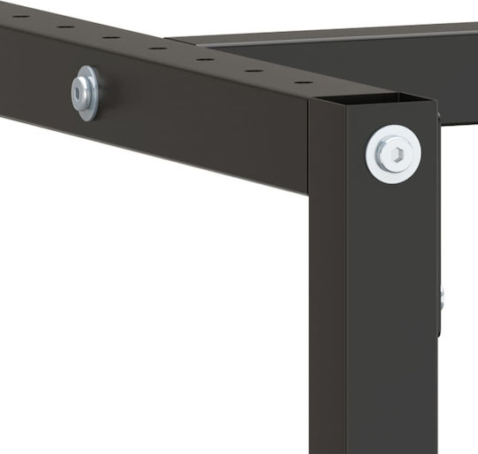 vidaXL Table Stand made of Metal Black - Red 180x57x79cm