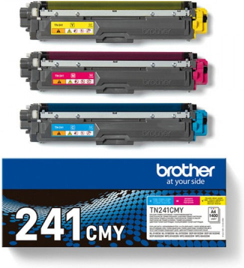 Brother TN-241CMY Original Multipack Toner Laser Printer Yellow/Cyan/Magenta 3pcs (TN-241CMY)