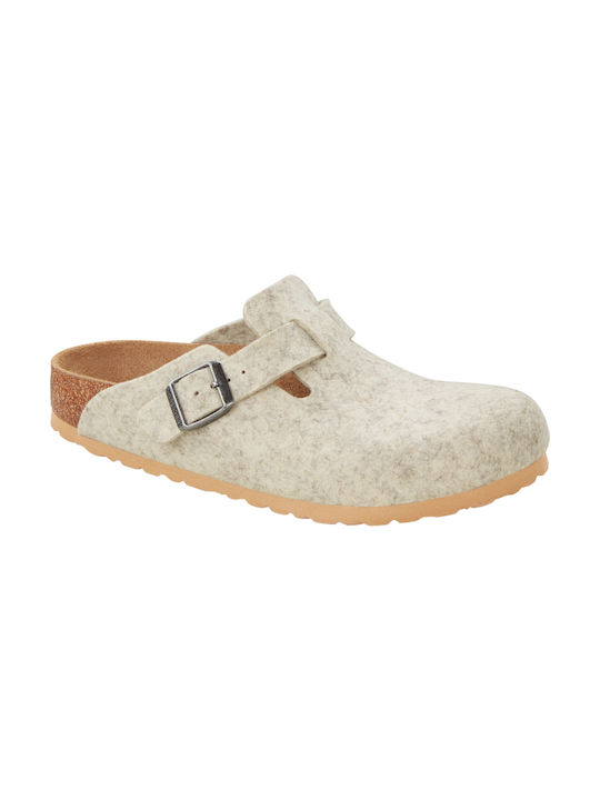 Birkenstock Bir Boston Eggshel Women's Anatomic Clogs White 1023143