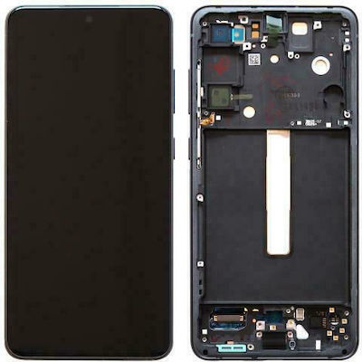 Samsung Screen with Touch Mechanism and Frame for Galaxy S21 FE (Black)