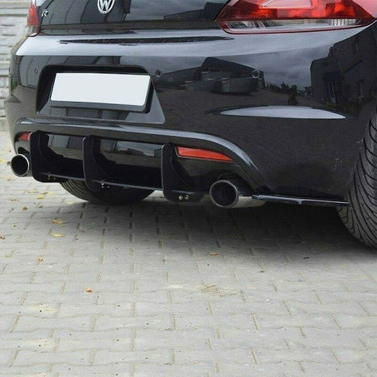 Diffuser Car Rear Compatible with Volkswagen Scirocco 2009-2017 Matte Black