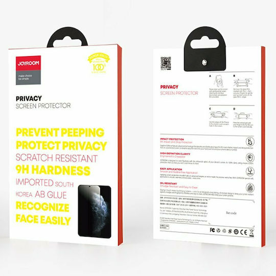 Joyroom Knight Series Anti Spy 2.5D Full Face Tempered Glass (iPhone 12 Pro Max) JR-PF603