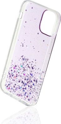 Naxius Glitter Umschlag Rückseite Silikon Lila (iPhone 12 mini)