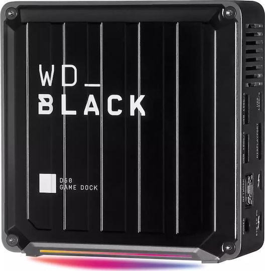 Western Digital WD_BLACK D50 Thunderbolt 3 Docking Station with DisplayPort 4K PowerDelivery Ethernet and Connection for 2 Monitors Black