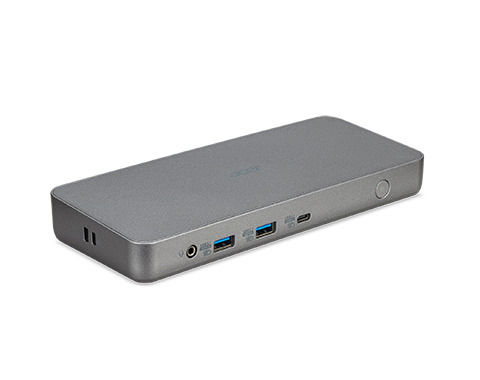 Acer D501 Dock Docking Station with HDMI/DisplayPort 4K PD Ethernet and Support for 3 Monitors Gray
