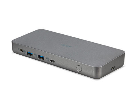 Acer D501 Dock Docking Station with HDMI/DisplayPort 4K PD Ethernet and Support for 3 Monitors Gray
