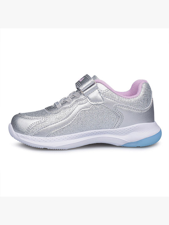 Memory Spectrolite Παιδικά Sneakers Ανατομικά με Σκρατς Ασημί