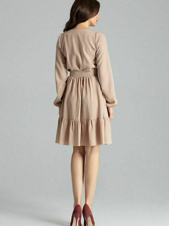 Lenitif Mini Dress Wrap Beige