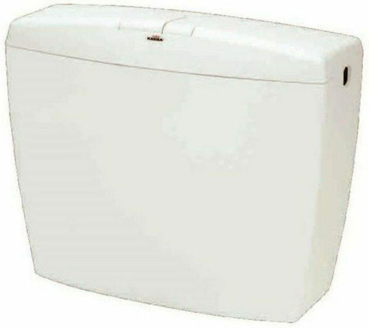 Kariba 2008 Wall Mounted Plastic High Pressure Rectangular Toilet Flush Tank White