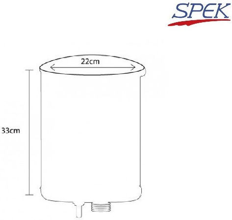 Spek Nemo Wall Mounted Plastic High Pressure Round Toilet Flush Tank White