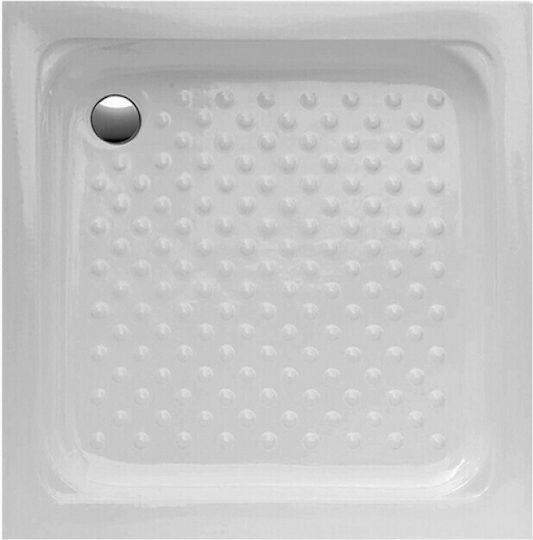 Tema Square Porcelain Shower 80x80cm White