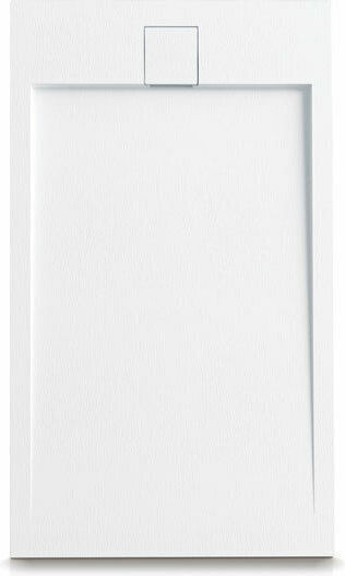 Karag Rectangular Acrylic Shower White Roccia 100x80x2.3cm