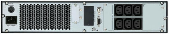 Vertiv Liebert GXT RT+ UPS Line-Interactive 1000VA 900W με 6 IEC Πρίζες