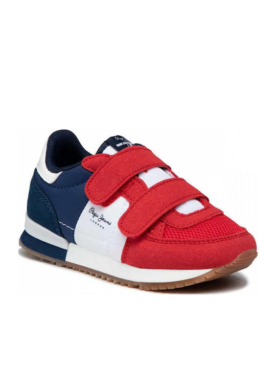 London One Παιδικά Sneakers με Σκρατς Κόκκινα