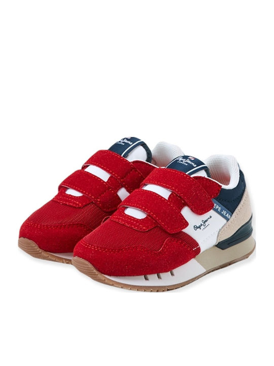 London One Παιδικά Sneakers με Σκρατς Κόκκινα
