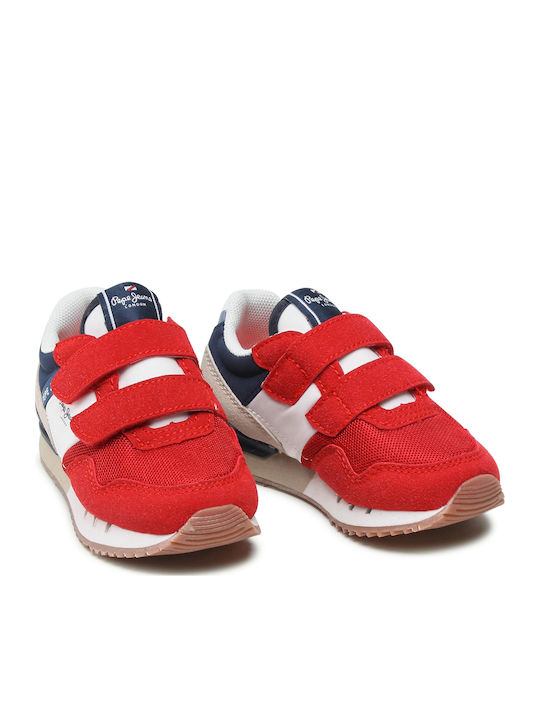 London One Παιδικά Sneakers με Σκρατς Κόκκινα