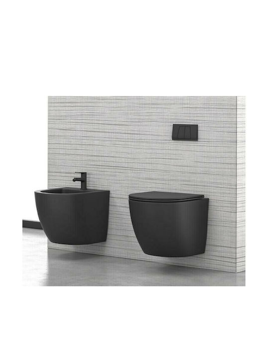 Karag Wall-Hanging Bidet Milos Black 37x49.5x32.5cm