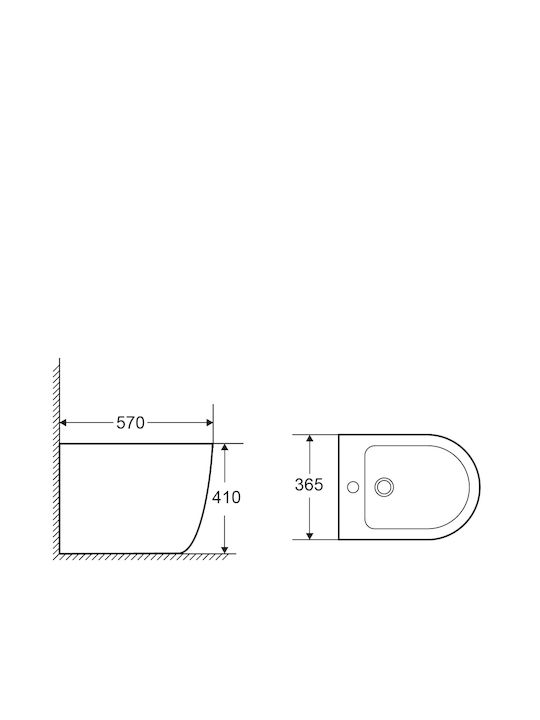 Karag Floor-Standing Bidet Milos 36.5x57x41cm