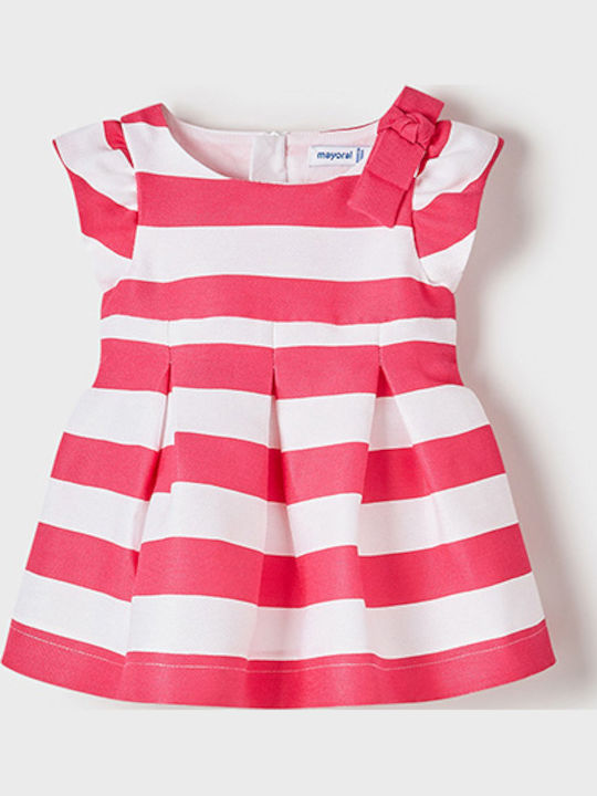 Kinderkleid Ärmellos Gestreift Fuchsie
