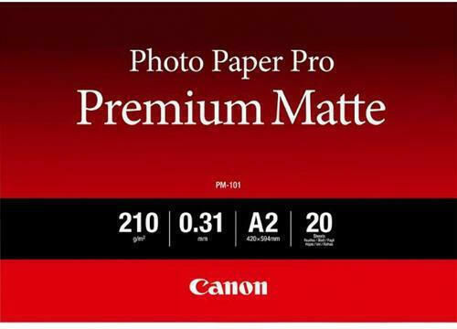 Canon PM-101 Φωτογραφικό Χαρτί Pro Premium Matte A2 210gr/m² για Εκτυπωτές Inkjet 20 Φύλλα