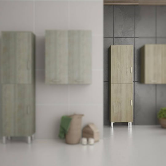 Drop Side Cabinet Στήλη Μπάνιου Δαπέδου Μ40xΒ32xΥ149cm Elm Wood