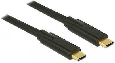 DeLock Regular USB 2.0 Cable USB-C male - USB-C male Μαύρο 4m (83868)