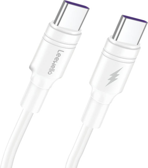 Leewello SJX-212 USB 2.0 Cable USB-C male - USB-C PD Λευκό 1m