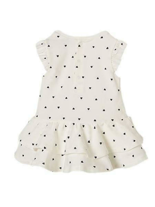 Rochie Fete Mâneca Scurtă Set Cu Chilot Ecru