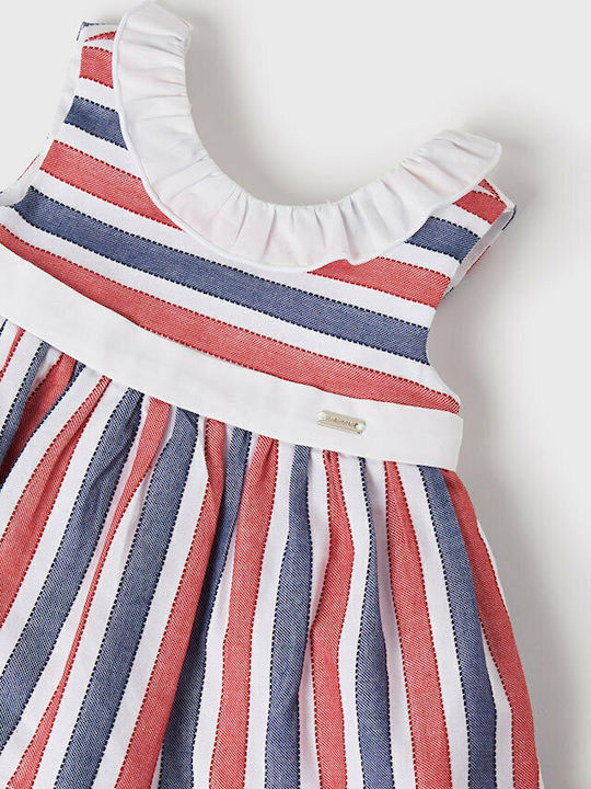 Rochie Fete Fără Mâneci Cu Dungi Set Cu Chilot Multicolor