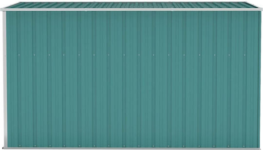 Metallic Garden Shed Galvanized Green with Air Vents M1.18xW2.88xH1.78m