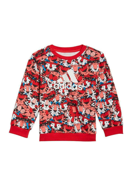 adidas Kids Sweatpants Set Red