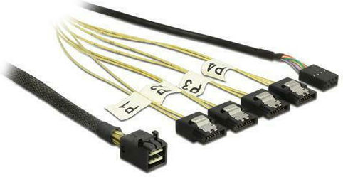 DeLock Mini SAS - 4x 7-Pin SATA III Cable 0.5m (83320)